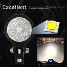 Załaduj zdjęcie do przeglądarki galerii, Led Work Light Motorcycle External Spotlight Work Light Mini Steel Cannon Glare Electric Car Led Car Light Modifica (Six Beads)