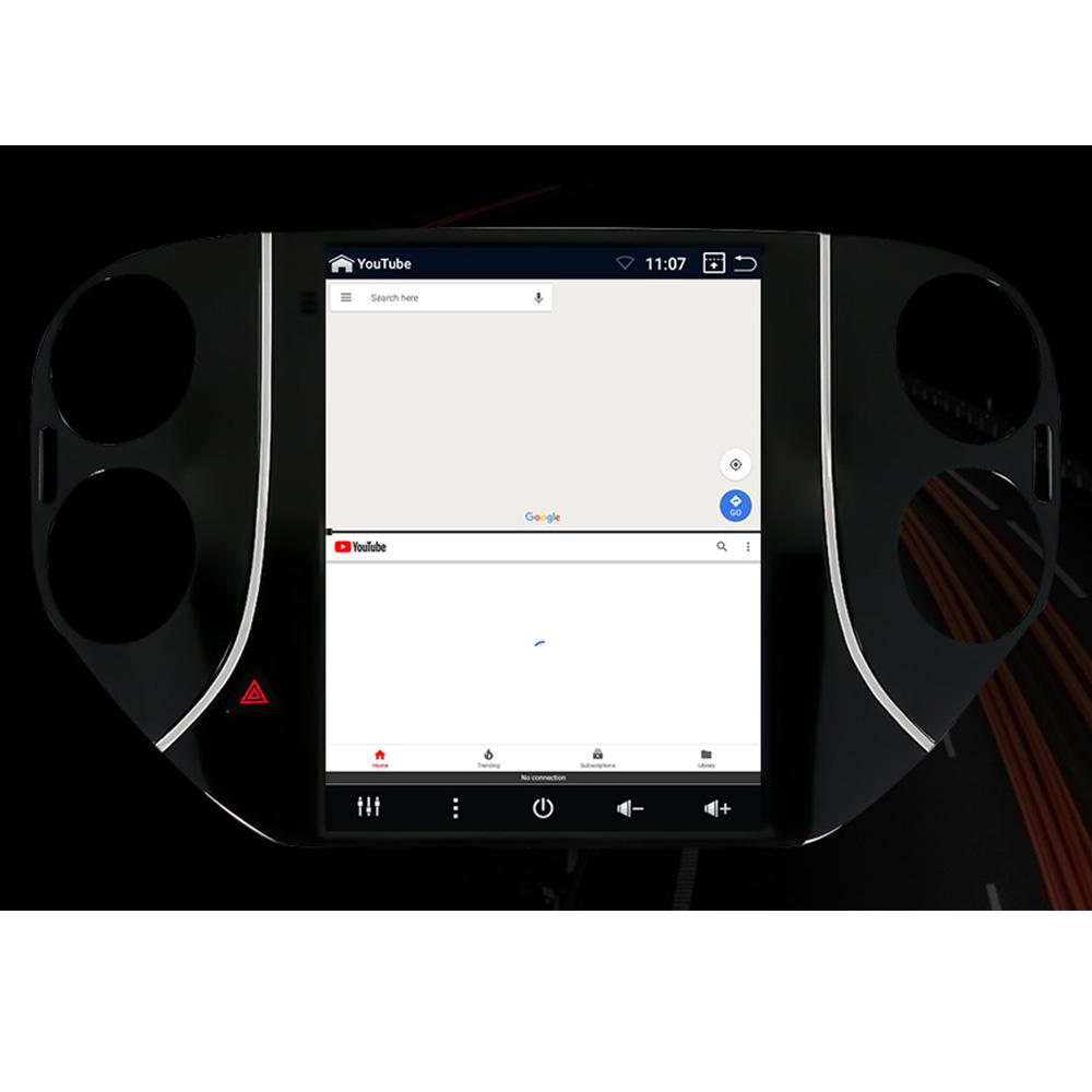 Eunavi 2 Din Android Autoradio Für Volkswagen VW Tiguan 1 NF 2006-2016 Multimedia Video Player Vertikaler Tesla Bildschirm GPS WIFI