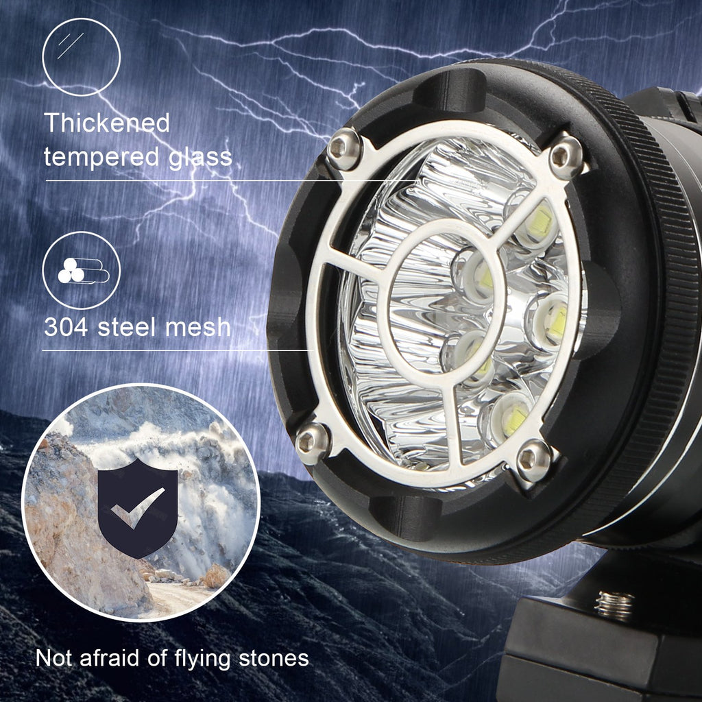 Car Led Spotlights, External Motorcycle A-pillar Lights, Off-Road Vehicle Glare Led Lights, Front Bumper Lights, A-p(Nine Beads)