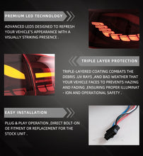 Cargar imagen en el visor de la galería, Vland Taillights Assembly For VW Golf 6/MK6 2008-2014 Dragon Scale Design Full LED With Dynamic Welcome + Sequential Turn Signal