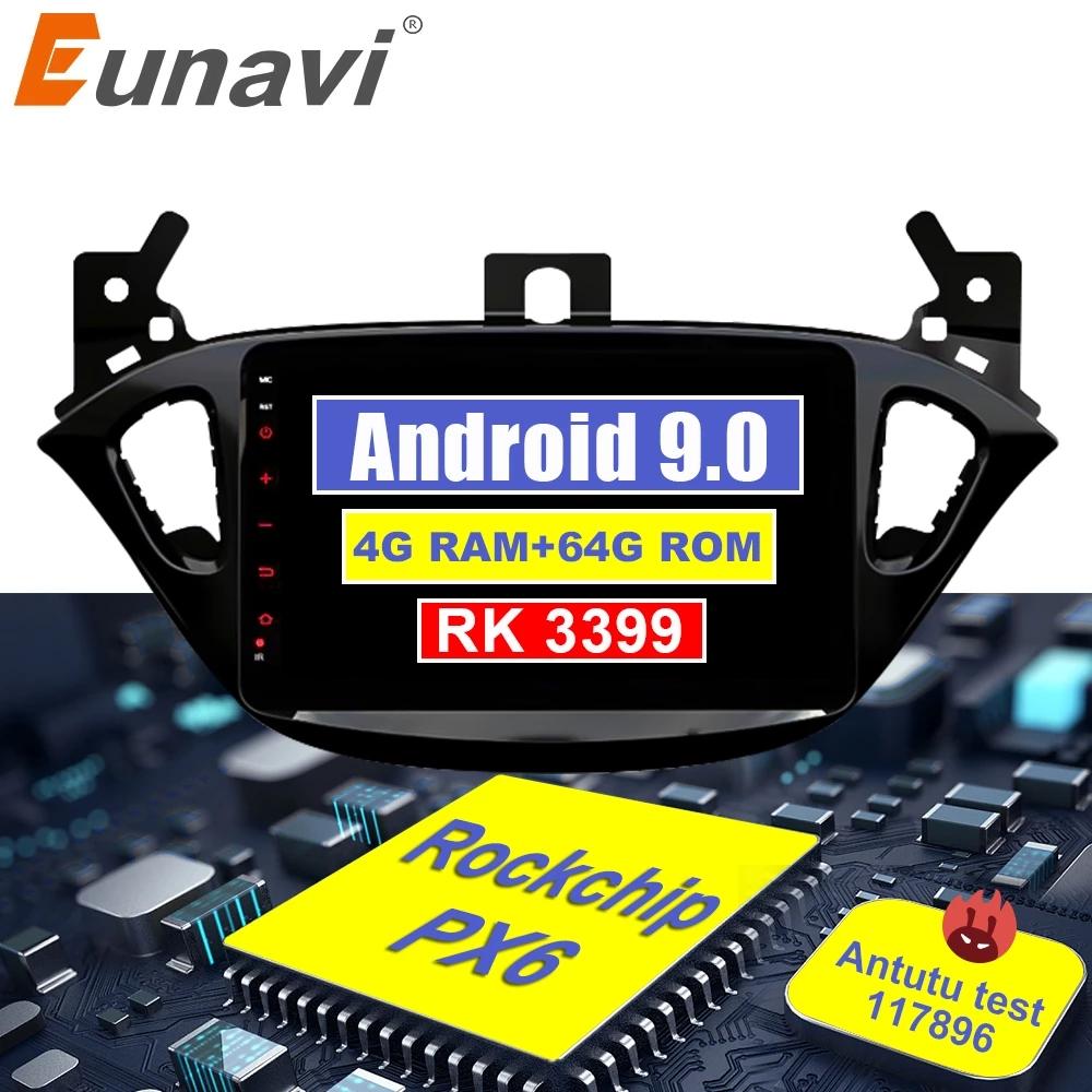 Eunavi 2 din radio samochodowe 4G + 64G android 10 dla opla Corsa E 2014 2015 2016 nawigacja gps WIFI samochodowe stereo PX6 1.8GHz Autoradio bez dvd