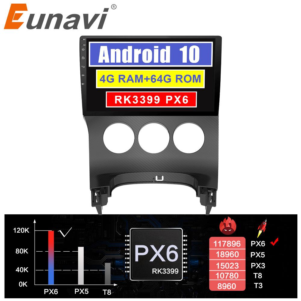 Eunavi car radio stereo multimedia pc player for Peugeot 3008 MT 2013 2 din headunit GPS Android 10 TDA7851 RDS Subwoofer