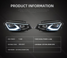 Załaduj zdjęcie do przeglądarki galerii, VLAND LED Headlamp Car Headlights Head Light Assembly For Volkwagen VW Golf 7 Mk7 2013-2017 2018 With Welcome And Breathing Blue