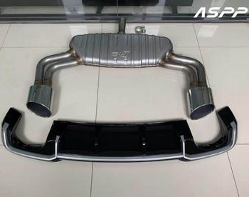 Rs3 Style Rear Diffuser With Exhaust For 2017-2019 Audi A3 S-line Sedan, ASPP Body kit,High Quality Auto Parts