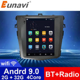 Eunavi 2Din Android samochodowy odtwarzacz multimedialny dla Toyota Corolla 2007 2008 2009 2010 2011 Radio pionowy ekran Tesla nawigacja gps