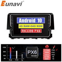 Charger l&#39;image dans la galerie, Eunavi 2 DIN Android 10 Car GPS headunit For Honda Civic 2016 2017 2018 radio stereo multimedia player 4G 64G TDA7850 NO DVD