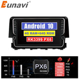 Eunavi 2 DIN Android 10 Car GPS headunit For Honda Civic 2016 2017 2018 radio stereo multimedia player 4G 64G TDA7850 NO DVD