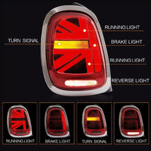 Cargar imagen en el visor de la galería, VLAND Tail Lights Assembly For BMW MINI Cooper F55 F56 F57 2014-2020 Tail Lamp With Turn Signal Reverse Lights LED DRL Light