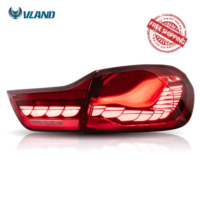 GTS OLED Style For BMW 4 Series VLAND Taillight F32 F33 F36 F82 F83 M4 Facelift Rear Lights LED 2014-2020 Sequential Turn Signal