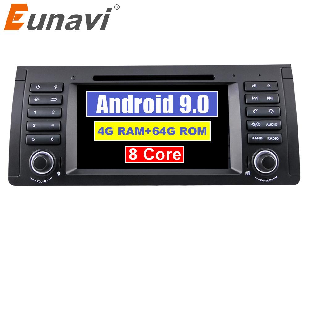 Eunavi 1 din Android 9 Car multimedia DVD Player For BMW E53 E39 X5 Multimedia Auto Radio Stereo 7'' Octa 8 core dsp 4G 64GB RDS