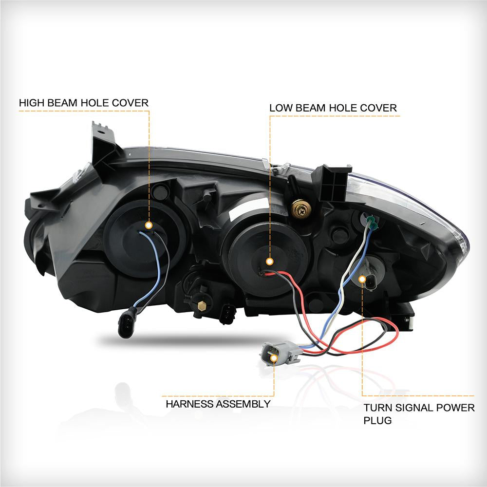 VLAND Headlamp Car Headlights Assembly for Toyota Camry 2010 2011 Headlight with moving turn signal Dual Beam Lens Plug-and-play