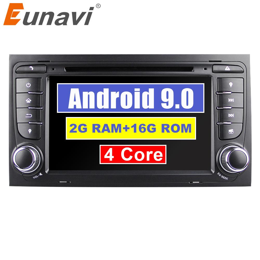 Eunavi 2 Din Android 9.0 Car DVD Radio GPS Navigation for Audi A4 S4 RS4 8E 8F B7 B9 Seat Exeo Auto pc multimedia stereo player