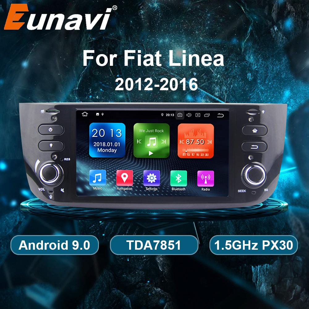 Eunavi Autoradio 1 Din Android 9.0 Car Radio DVD Multimedia Player For Fiat Linea Punto evo 2012-2016 GPS Navigation Stereo WIFI