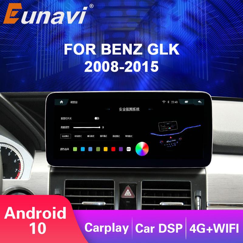 Eunavi car radio stereo For Mercedes Benz GLK Class X204 2008-2015 Android 11 Car Multimedia Player Navigation  8 Core Carplay