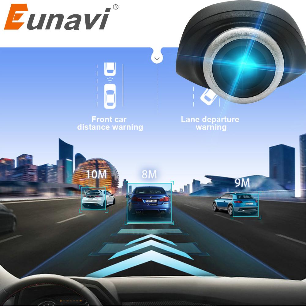 Eunavi Car DVR Camera USB connector Vehicle HD 1280 * 720P DVRs for Android OS system mini Car Driving Recorder Camera with ADAS