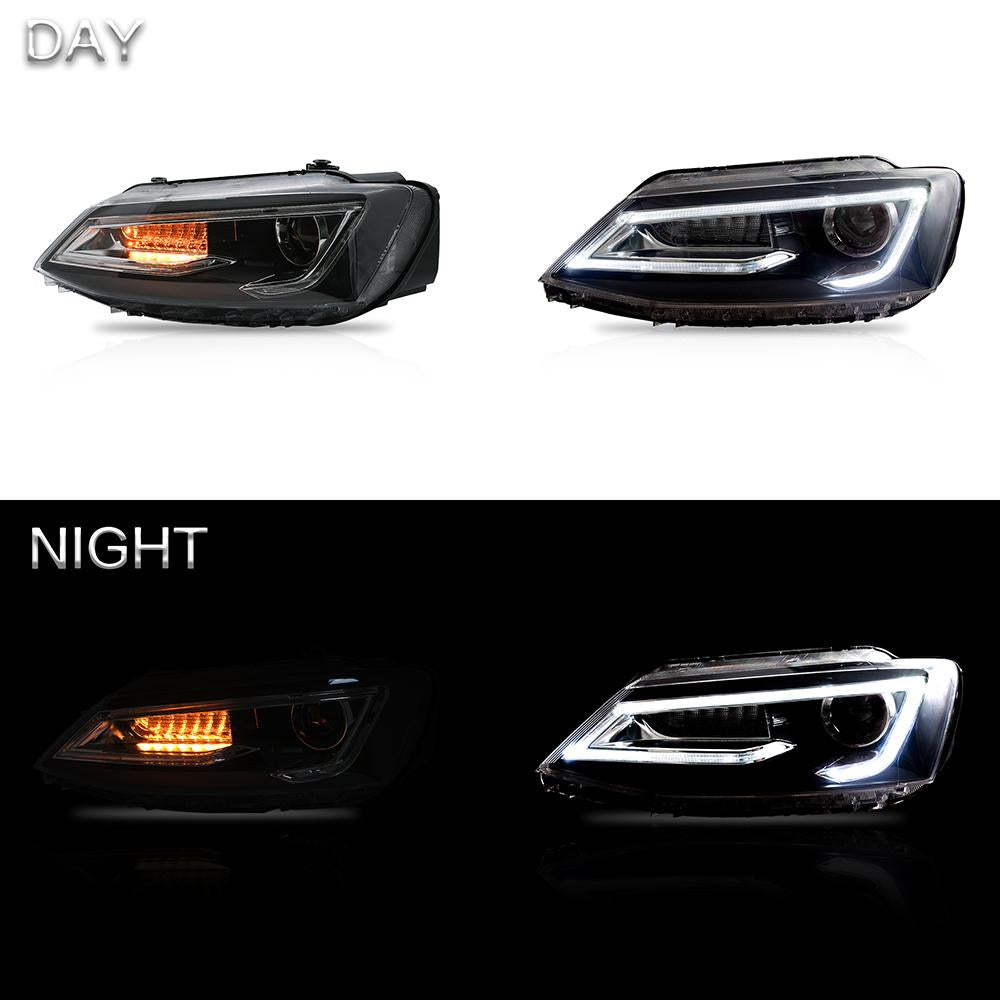 VLAND Headlamp Car Assembly Fit For Volkswagen JETTA 2011-2019 Headlight Full LED Headlamp With DRL Sequential Turn Signal