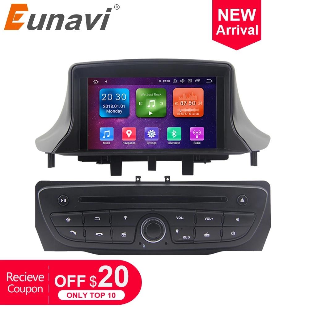 Eunavi 1 Din Android 9 Autoradio Stereo Multimedia Für Renault Megane 3 Fluence 2009-2015 GPS TDA7851 4G 64GB MP3-Player RDS BT