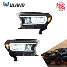 Load image into Gallery viewer, Vland Headlamp Car Assembly For Ford Ranger 2015 2016 2017 2018 2019 2020 Headlights Full LED Front Lamp Sequential Turn Signal