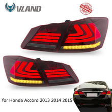 Laden Sie das Bild in den Galerie-Viewer, VLAND Tail lights Assembly for Honda Accord 2013 2014 2015 Taill Lamp for with Sequential Turn Signal Full LED Plug-and-play