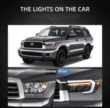 Charger l&#39;image dans la galerie, VLAND Car Lamp Assembly For Toyota Tundra 2007-2013 Full LED Headlight With Start-up Animation DRL