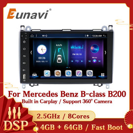 Eunavi Android 10 Car Radio GPS For Mercedes Benz B-class B200 Sprinter Viano Vito B180 Multimedia Video Player USB 2 Din no DVD