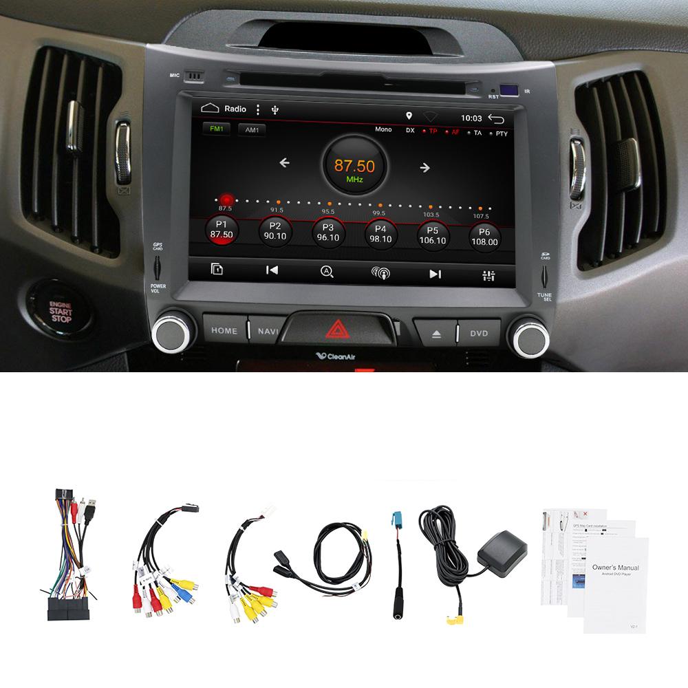 Eunavi 2 din Android car multimedia player for KIA sportage 2011 2012 2013 2014 2015 auto dvd radio 2din stereo headunit GPS