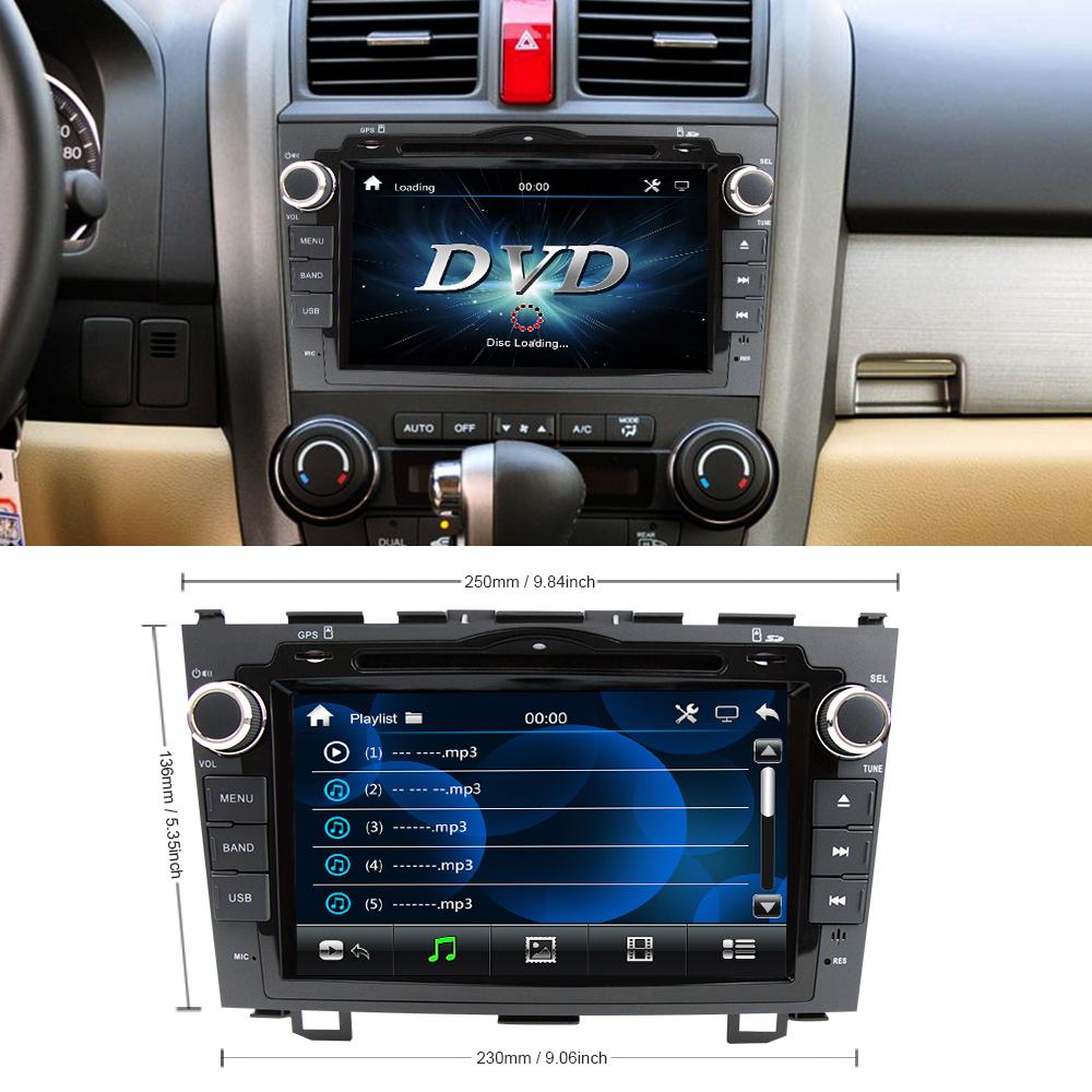 Eunavi 2 Din 8'' Car dvd player GPS Navi For Honda CRV 2006 2007 2008 2009 2010 2011 Stereo Radio Video touch screen SWC RDS