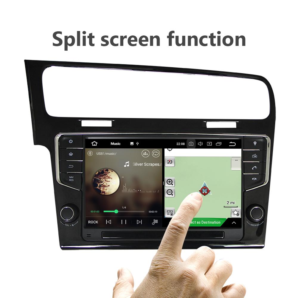 Eunavi Android Autoradio GPS Multimedia Player für VW GOLF 7 golf7 2013-2017 Headunit Navigation TDA7851 Auto Audio WLAN am