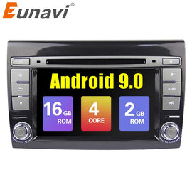 Eunavi 2 Din Android 9 samochodowy odtwarzacz multimedialny dla Fiat/Bravo 2007 2008 2009 2010 2011 2012 samochodowy odtwarzacz dvd radio gps 2 GB RAM WIFI