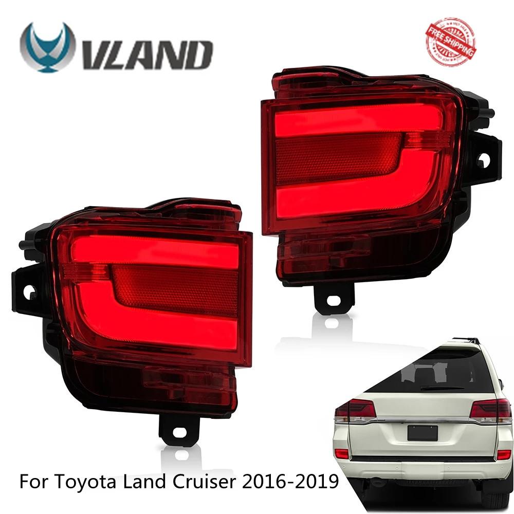 VLAND Tail Lights Assembly For Toyota Land Cruiser 2016-2019 Taillight Tail Lamp With Turn Signal Reverse Lights LED DRL Light