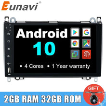 Laden Sie das Bild in den Galerie-Viewer, Eunavi 2 Din Autoradio Multimedia Player Android 10 Automotivo Für Mercedes/Benz/Sprinter/B200/B-Klasse/W245/B170/W169 GPS Stereo