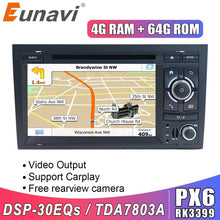 Cargar imagen en el visor de la galería, Eunavi 2 Din Car radio multimedia Player Automotivo For Audi A4 S4 2002-2008 2din stereo dvd cd gps navigation 4G 64GB Headunit