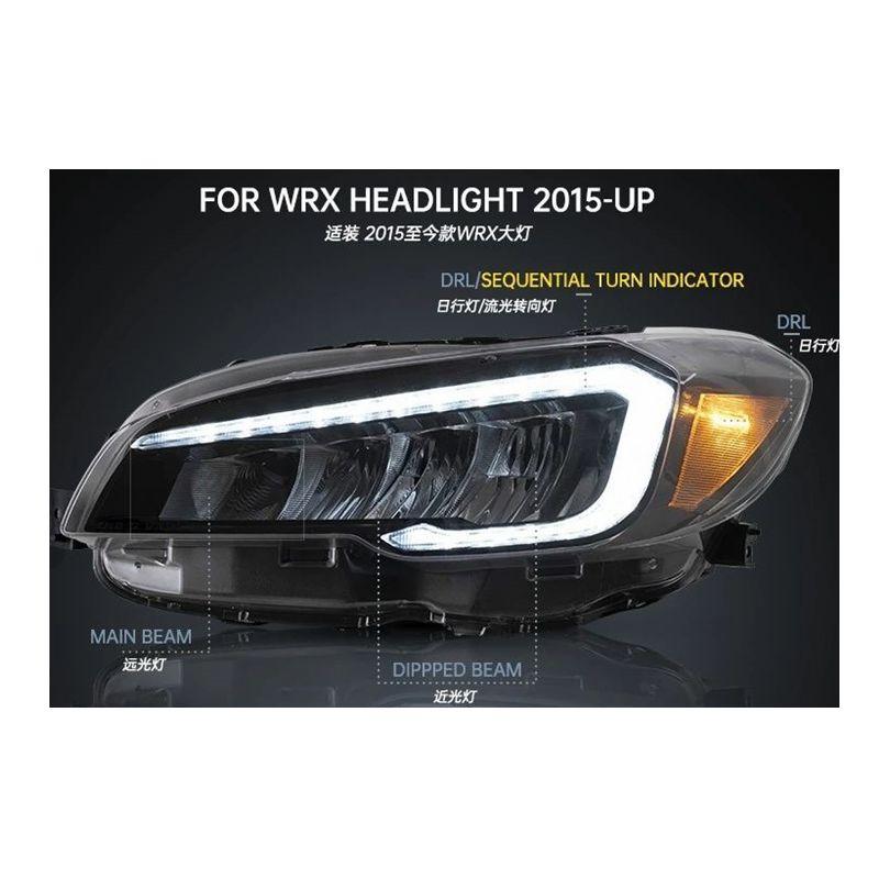 VLAND manufacturer For WRX 2015-UP with Squential Indicator in reflective net beam design Plug And Play