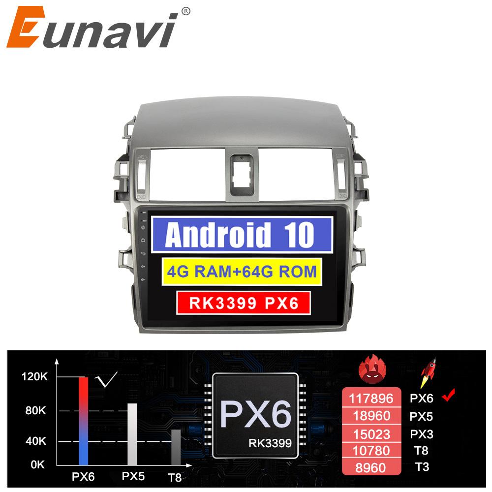 Eunavi King Multimedia Radio Player für Toyota Tsorola E140 / 150 2007-2011 Autoradio Stereo GPS PHSH CHG SHCHGB 2DIN Android 10 Systeme