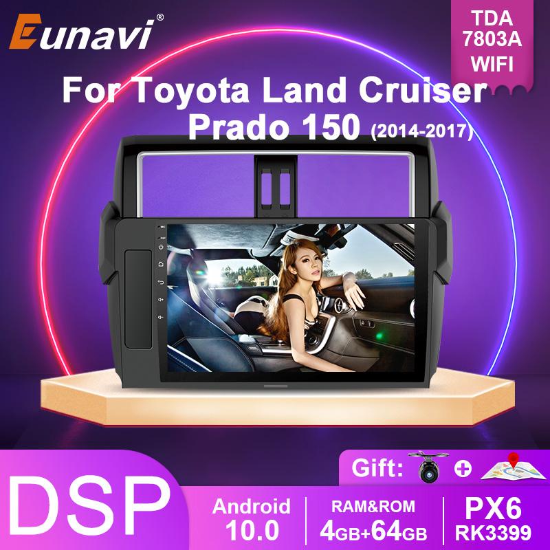 Eunavi Android 10 Autoradio For TEunavi Android 10 Autoradio dla Toyota Land Cruiser Prado 150 2013-2017 Radio samochodowe multimedialny odtwarzacz wideo nawigacja GPS 2 Din