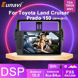 Eunavi Android 10 Autoradio Für Toyota Land Cruiser Prado 150 2013 - 2017 Autoradio Multimedia Video Player Navigation GPS 2 Din