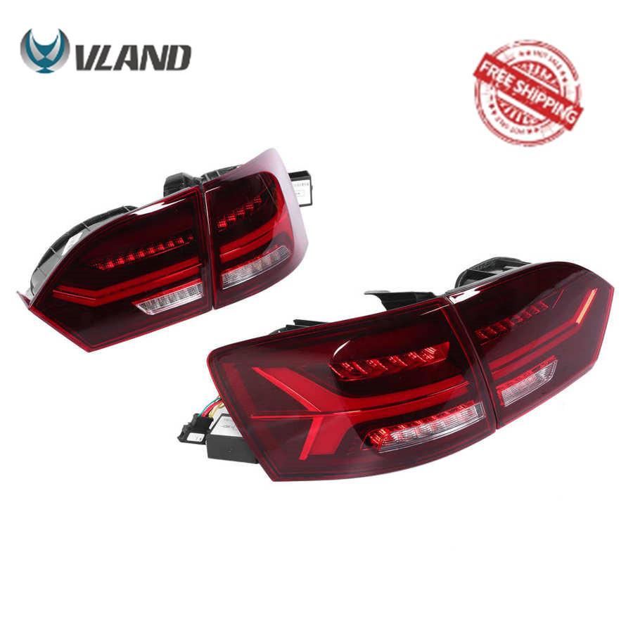 Full LED Dynamic Tail Lights Cherry Red Lens IP67 Waterproof Fit for MK6 2011 2012 2013 2014 YAB-ST-0215AH Car Styling