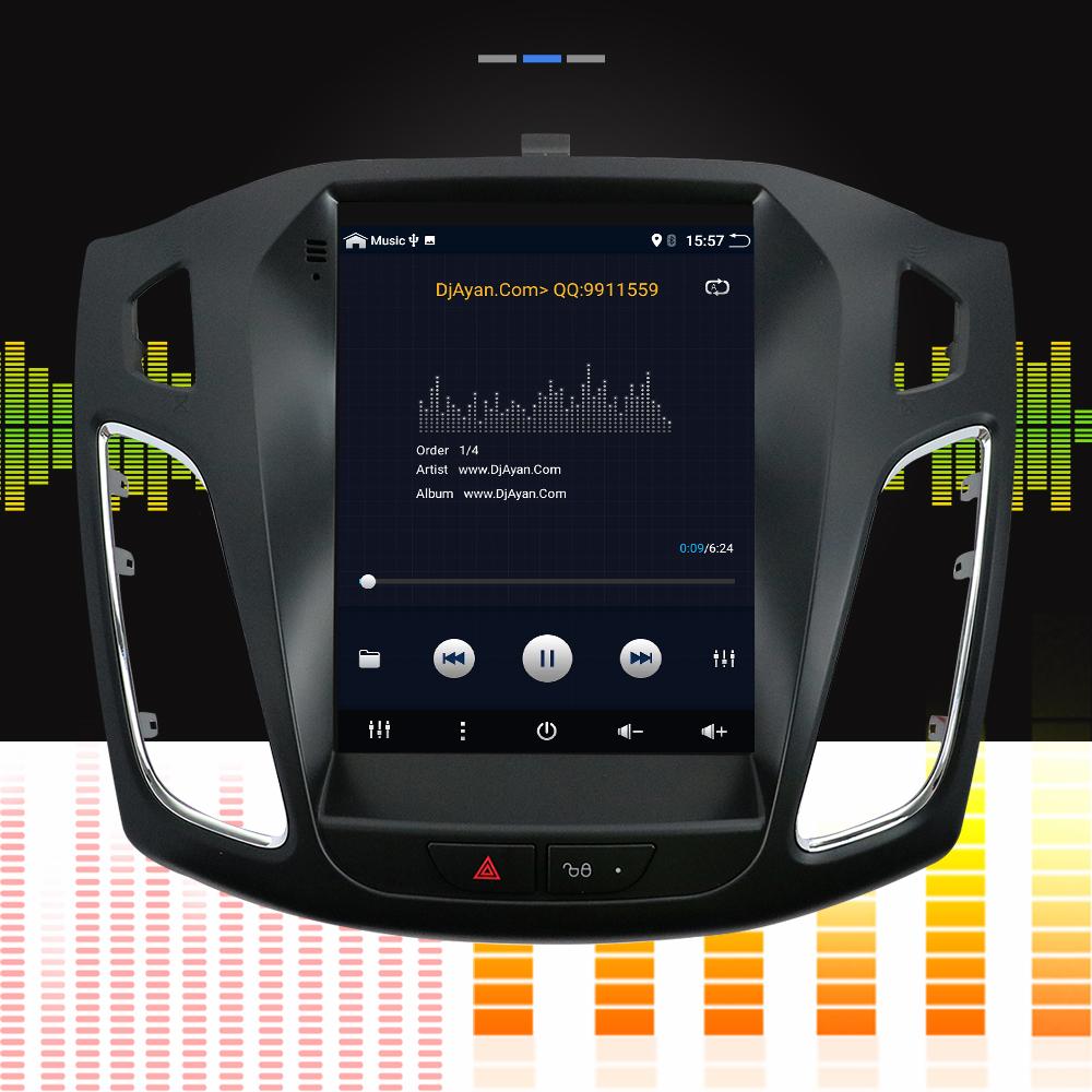 Eunavi 2Din Android Autoradio Multimedia Player Für Ford Focus 2012-2015 Audio Stereo Vertikaler Tesla Bildschirm Navigator GPS RDS