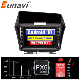 Eunavi 2 din car radio stereo multimedia GPS for Honda Jeda Stream 2013-2017 2din Android 10 headunit TDA7851 Subwoofer USB
