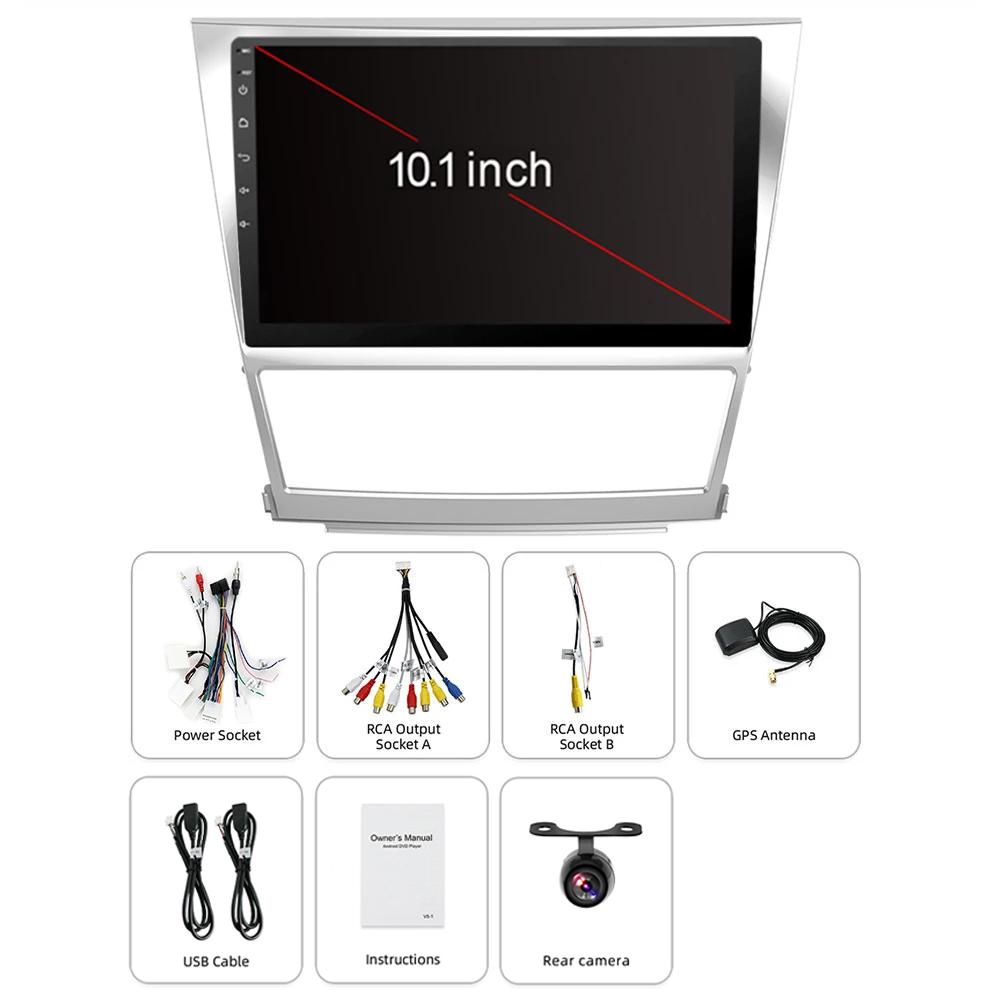 Eunavi Android 10 Car Radio For Toyota Camry 6 40 50 2006 2007-2011 Multimedia Video Player Car Navigation GPS No 2din 2 din dvd