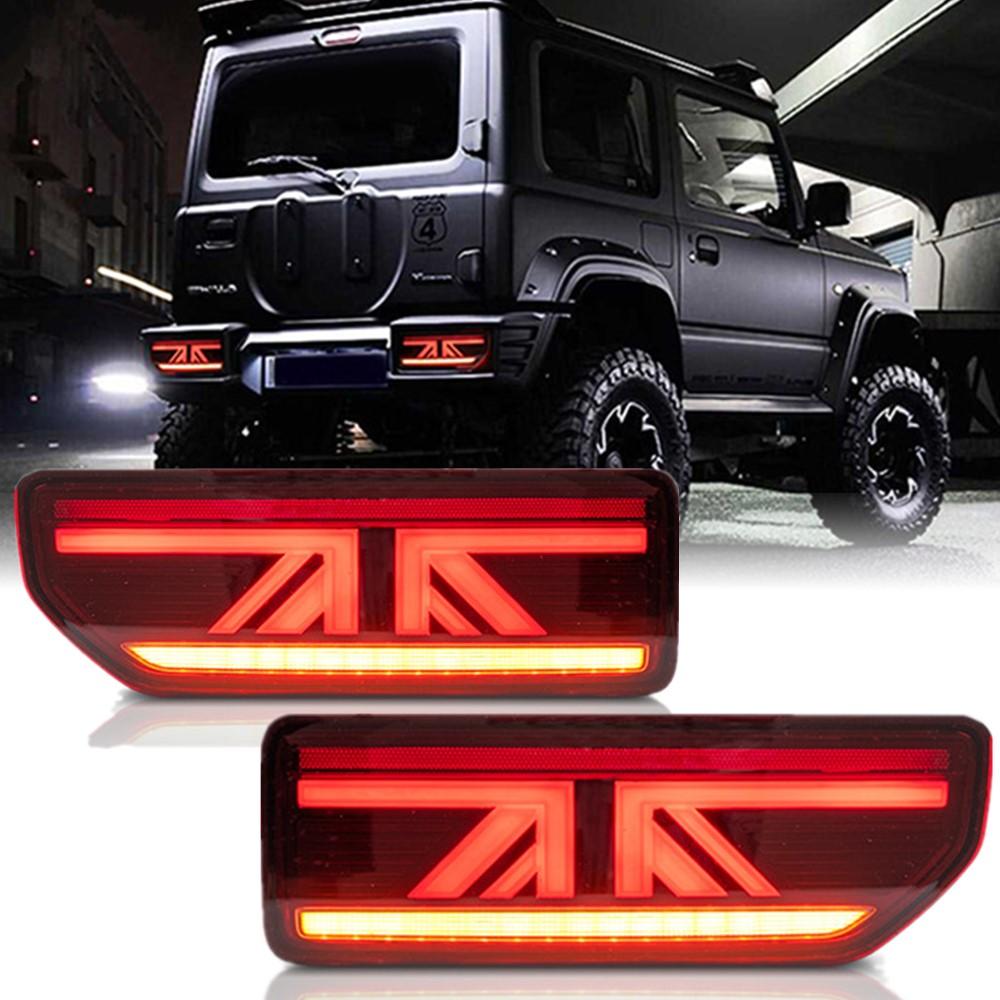 Car 12V LED Tail Lights For Suzuki Jimny  Rear Turn Signal Brake Light Reversing Lamp Reflector Stop Taillight2018 2019 2020