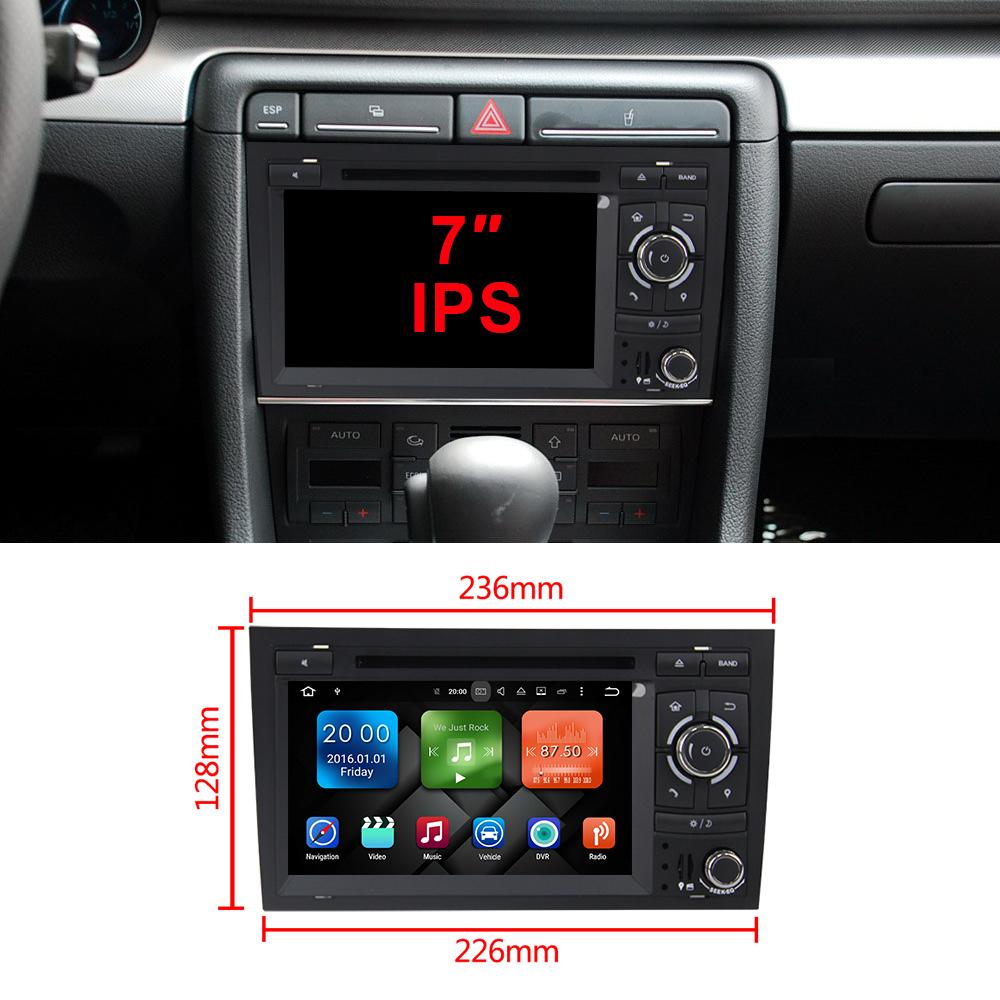 Eunavi 2 din Android 9 GPS 2 Din Autoradio Stereoanlage Für Audi / A4 / S4 Multimedia 8 Kerne 4GB 64GB Auto DVD Radio 2din Headunit