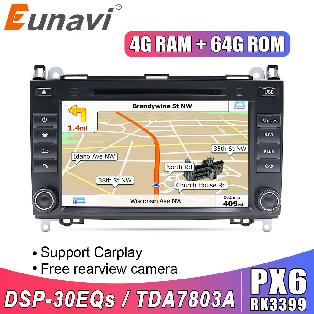 Eunavi 2 din Android 10 Car DVD radio gps for Mercedes Benz B200 A B Class W169 W245 Viano Vito W639 Sprinter W906 TDA7851