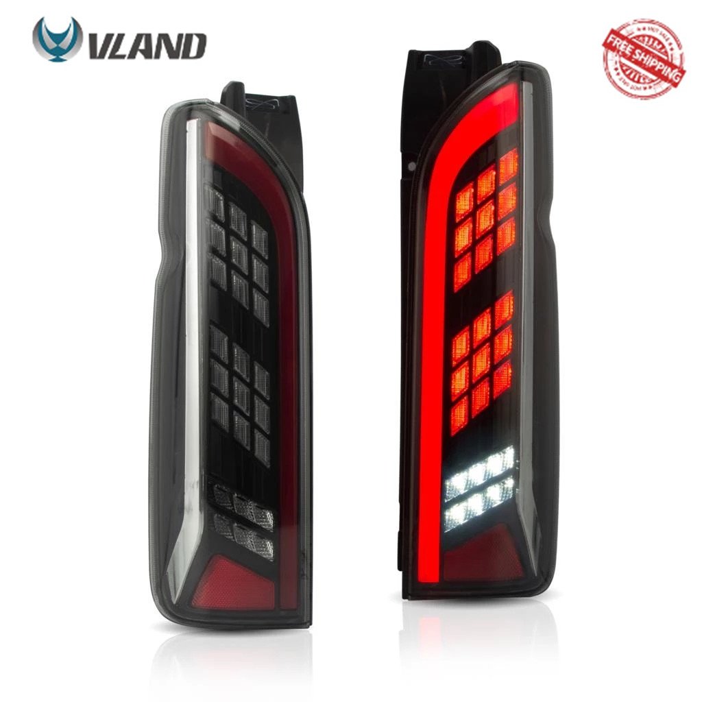 VLAND Tail lights Assembly for Toyota Hiace 2005-2018 Tail light Lamp Plug and Play with sequential Turn Signal