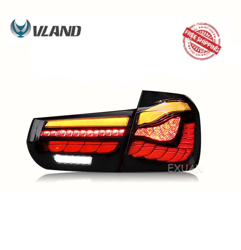 Suitable for 13-19 BMW 3 Series Modified M4 Dragon Scale Tail Light Assembly LED Running Water Turn Signal Tail Light