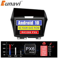 Cargar imagen en el visor de la galería, Eunavi 2 din car radio stereo multimedia GPS for Honda Jeda Stream 2013-2017 2din headunit TDA7851 Subwoofer USB Android 10