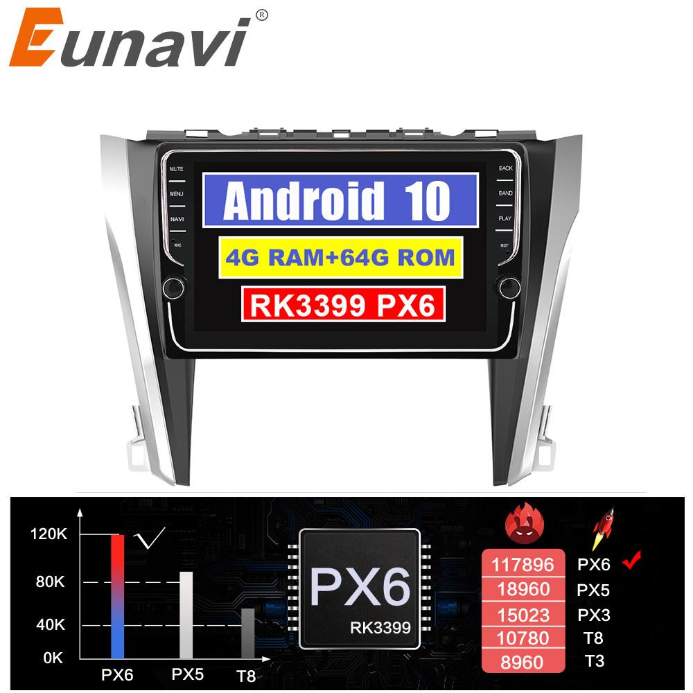 Eunavi car gps multimedia player For Toyota Camry 2012-2015 navigation radio video audio 4G+64G wifi touch screen bt android 10