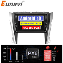 Cargar imagen en el visor de la galería, Eunavi car gps multimedia player For Toyota Camry 2012-2015 navigation radio video audio 4G+64G wifi touch screen bt android 10