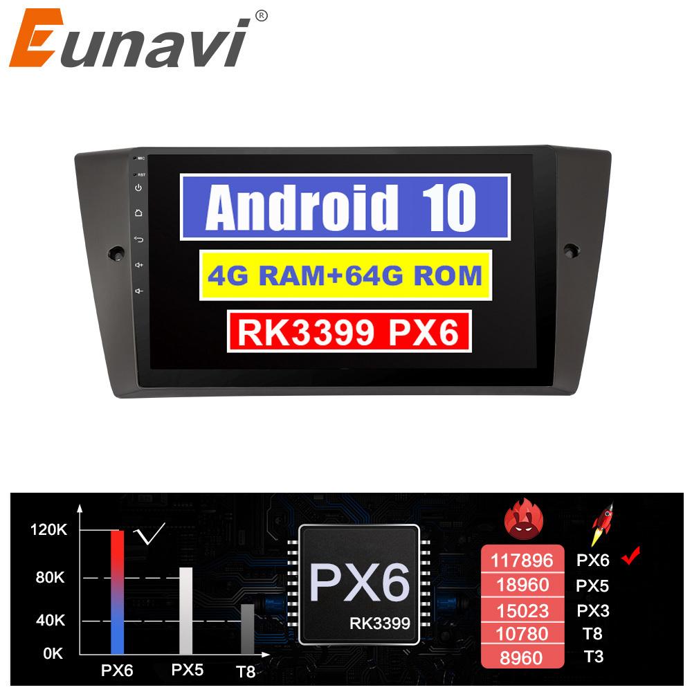 Eunavi Car Radio For BMW 3-Series E90 2005-2012 Multimedia Player Touch Screen 1 Din Head Unit Audio Navigation GPS Android 10