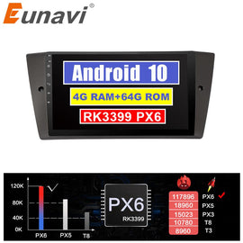 Eunavi Car Radio For BMW 3-Series E90 2005-2012 Multimedia Player Touch Screen 1 Din Head Unit Audio Navigation GPS Android 10